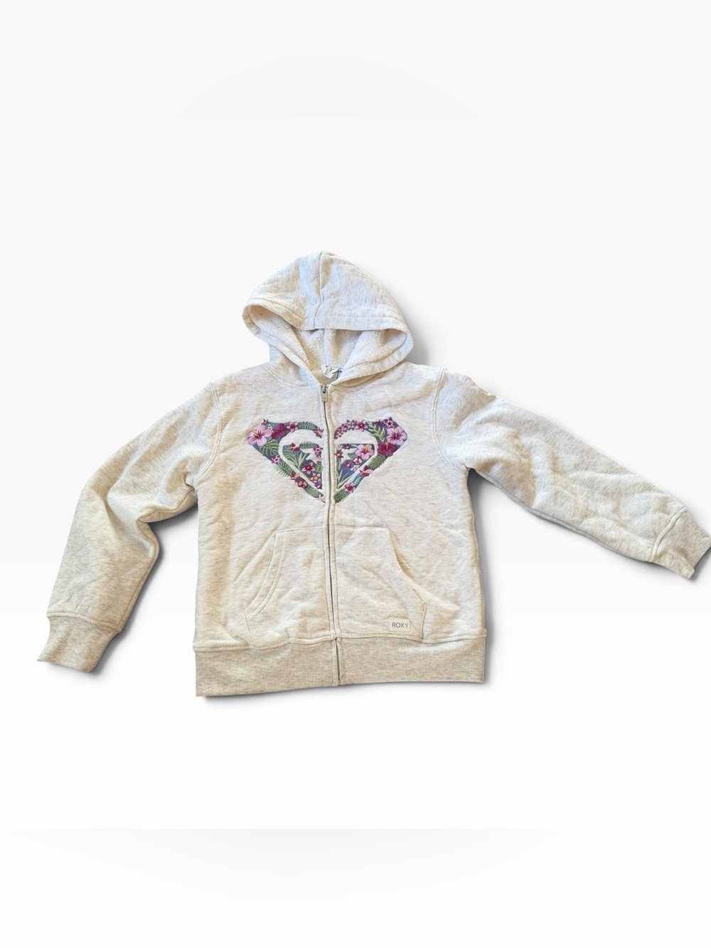 NWT Roxy Girl’s Plush Zip Up Hoodie Jacket Sherpa Lined Med 10/12